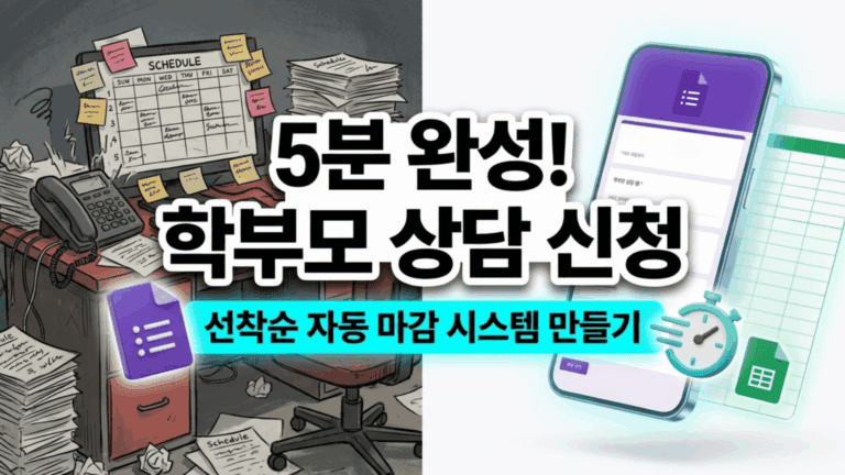 5분 완성! 학부모 상담 신청